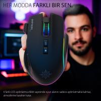 INCA IMG-GT22 Şarjlı Optik Kablolu/Kablosuz Oyuncu Mouse  Bluetooth + ŞARJLI Gaming  - 4